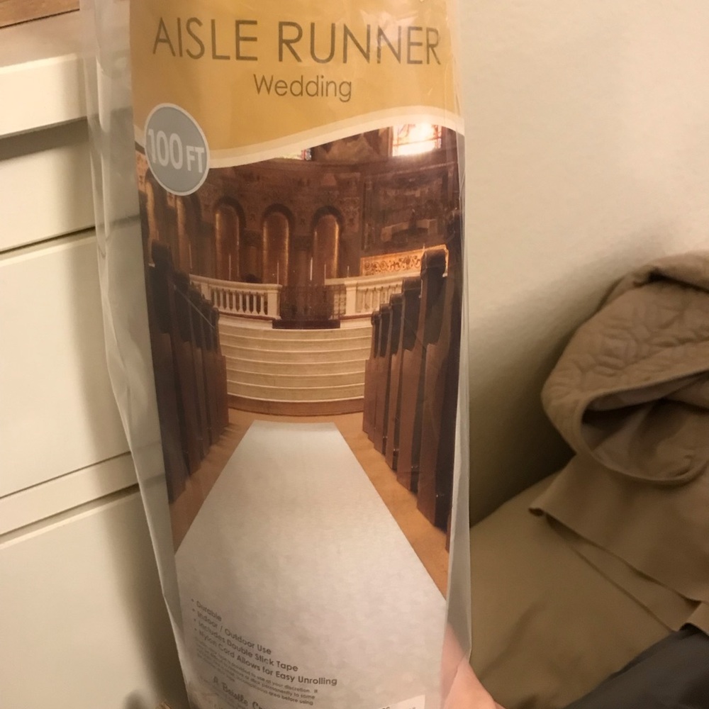 White Aisle Runner 3 ft x 100 ft
